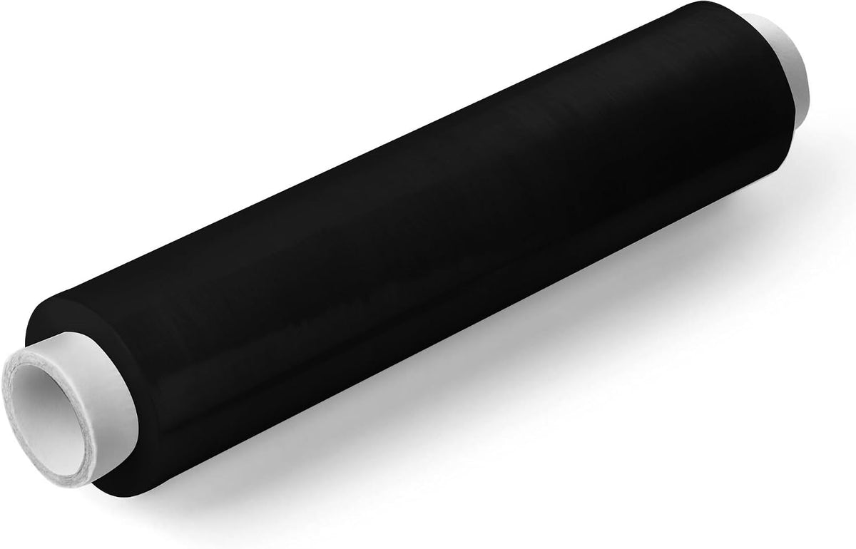 Heavy Duty Strong Pallet/StretchWrap/Shrink Wrap Packaging Cling Film - 400mm x 220m Pallet Stretch Wrap for Moving Home, Furniture, Luggage and Parcel (Black ‎40cm x 220m (STD CORE))