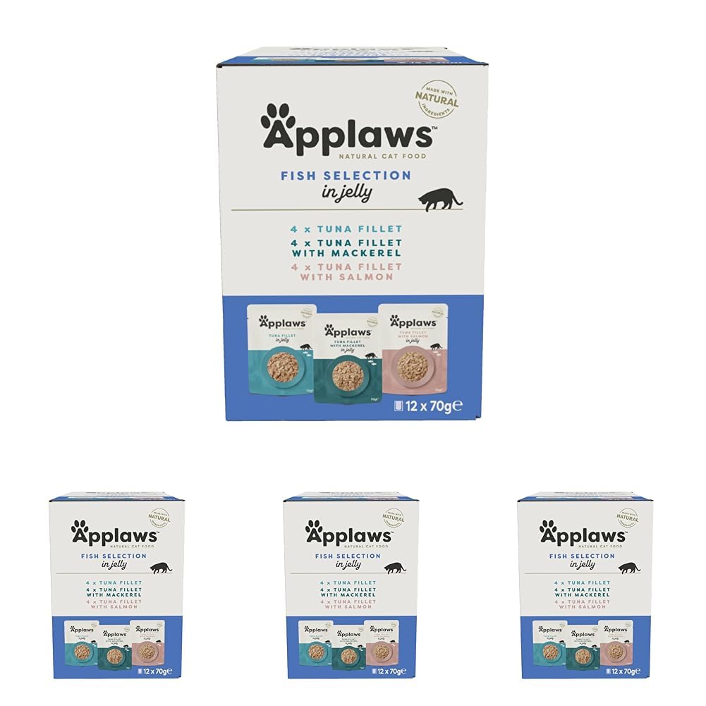 Applaws Tuna & Pacific Prawn Pouch 70G 12PK (Broth), Transparent