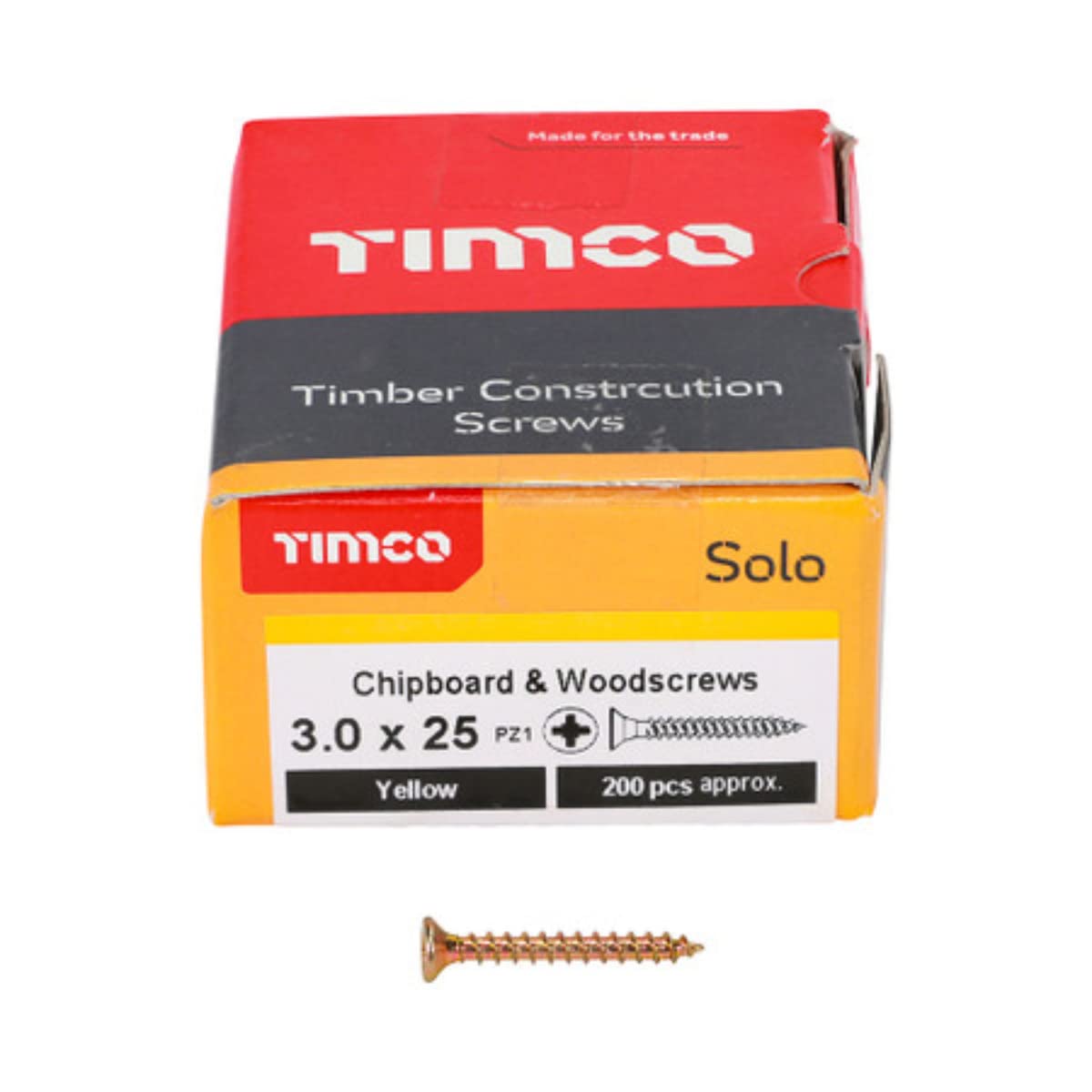 TIMCO Solo Chipboard & Woodscrews - Gold - 6.0 x 90mm - 60090SOLOC