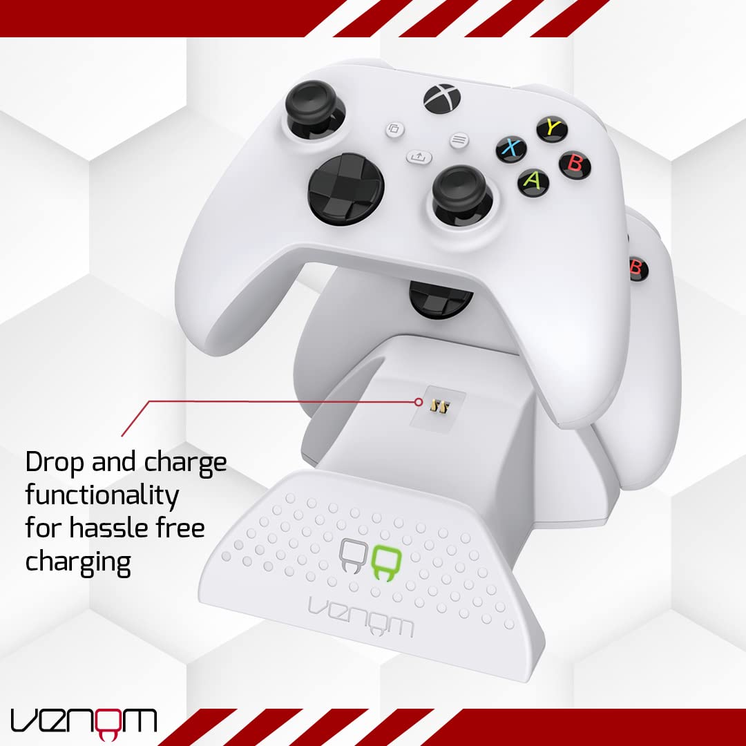 Venom Replacement Battery Packs for Xbox Charging Dock - White (Xbox Series X & S/Xbox One)