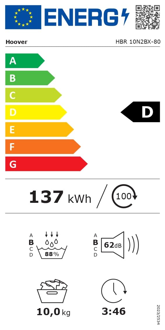 Hoover Pro Dry Series 3 Heat Pump Tumble Dryer, 10kg, Graphite, A++