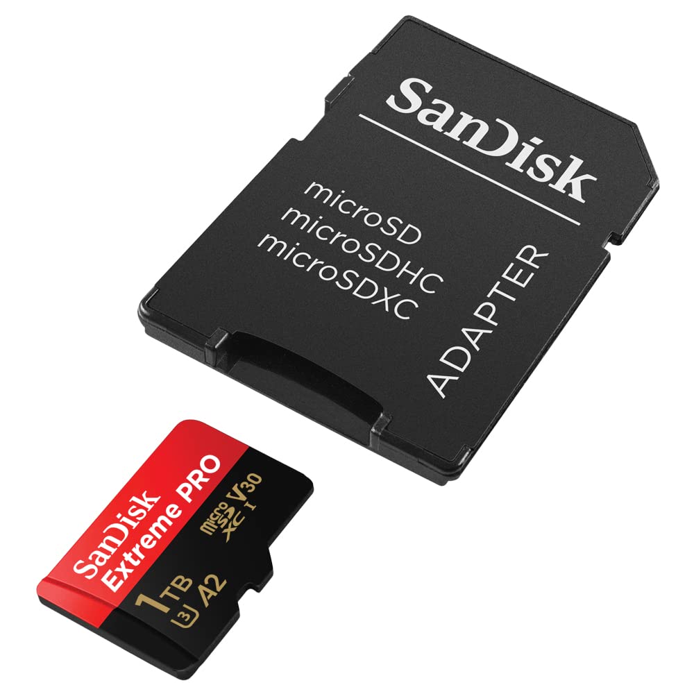 SANDISK Extreme PRO microSD Card + Adapter 128GB, Up to 200MB/s Read Speeds