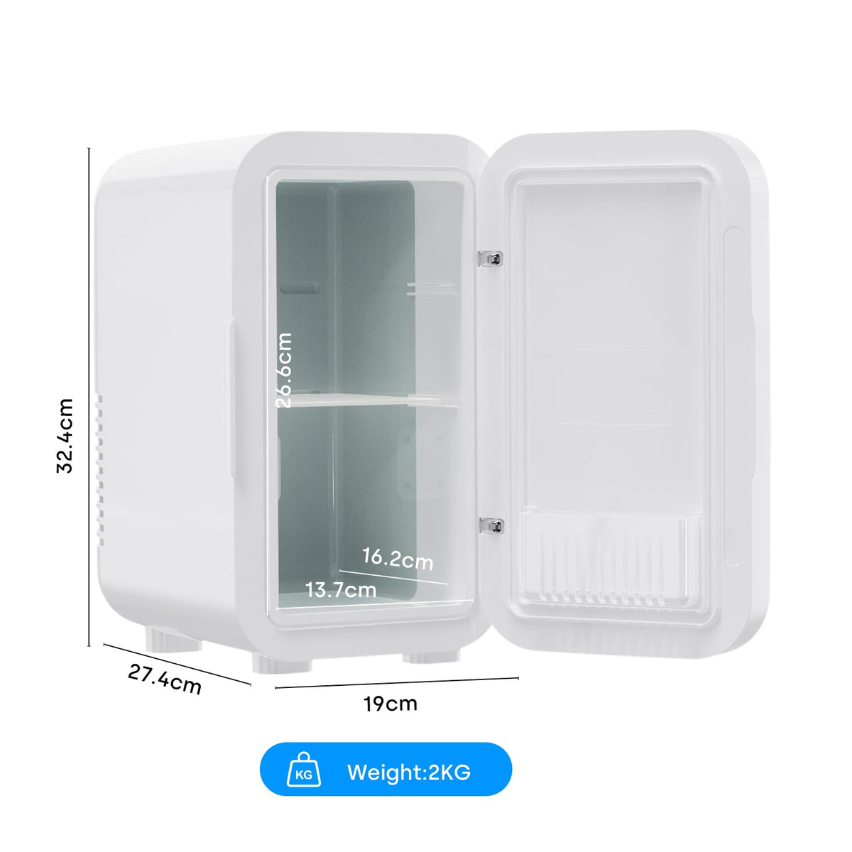Enventor Mini Fridge 6 Litre/ 8 Can, Portable Cooler and Warmer, AC+12V DC