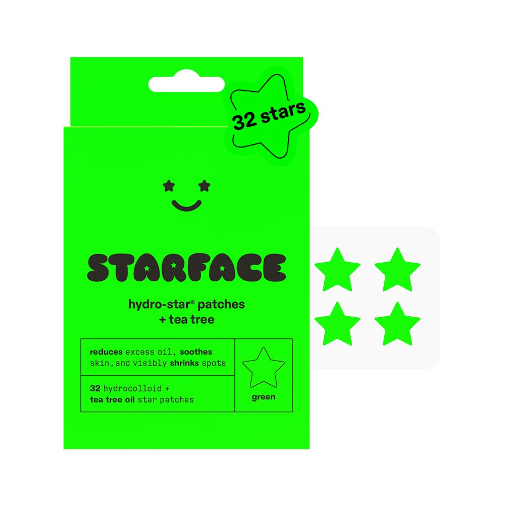 Starface Hydro-Star® Black Hydrocolloid Star-Shaped Pimple Patch, 96 ct