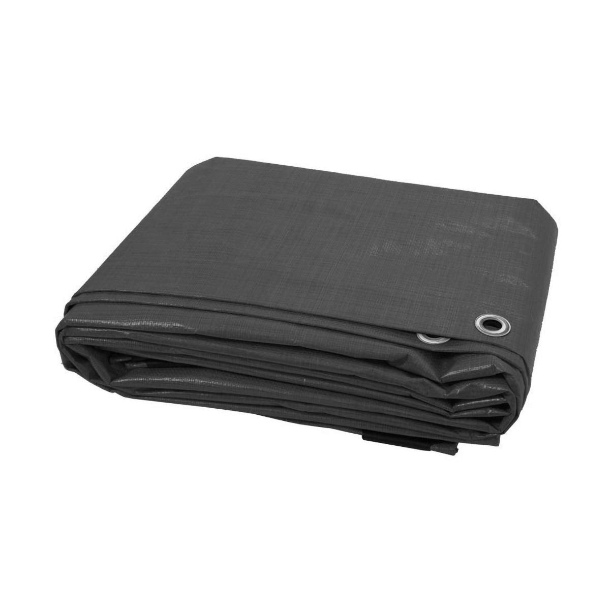 1.5 x 2 m Black 235 GSM Tarpaulin Waterproof Heavy Duty Tarp Sheet Cover, Groundsheet - Waterproof, Weatherproof, Frost-Resistant, UV Protection, Universal, Multipurpose, Reinforced Eyelets