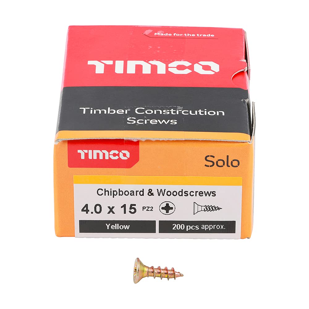 TIMCO Solo Chipboard & Woodscrews - Gold - 6.0 x 90mm - 60090SOLOC