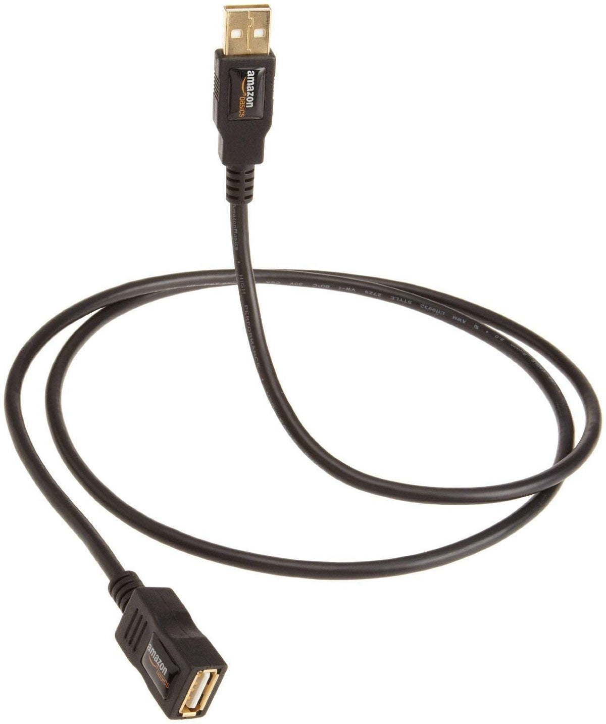 Amazon Basics USB 2.0 A-Male to A-Female Extension Cable, 1 m/3.3 Feet, Black