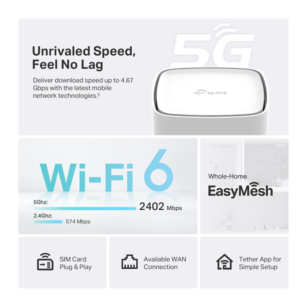 TP-Link TL-MR105 4G Router with SIM Slot, N300 Portable WiFi