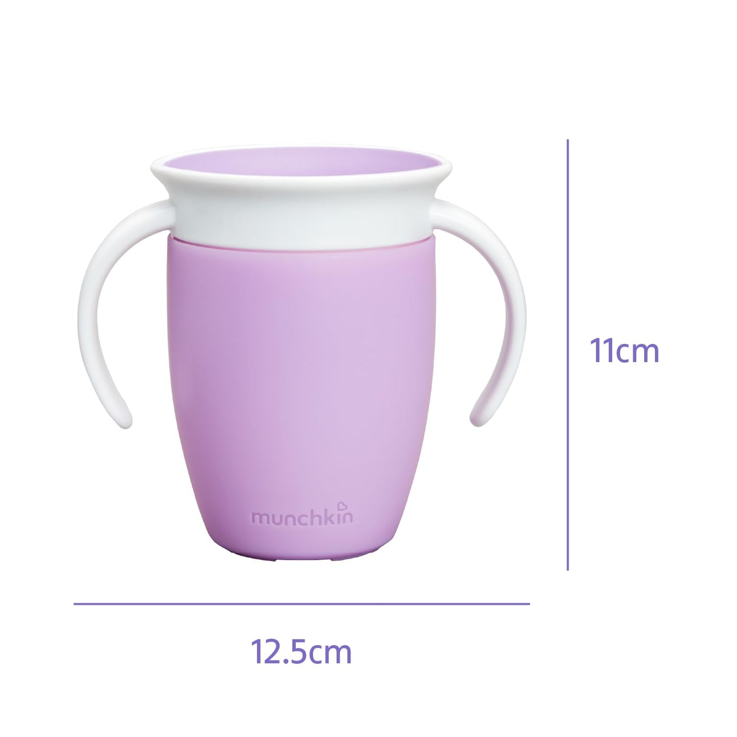 Munchkin Miracle 360 Sippy Cup | Trainer Toddler BPA Free Baby & Toddler Cups w.Handles | Non Spill | Dishwasher Safe Baby | Leakproof | 6+ Months| 7oz/207ml | 2 Pack | Blue/Green