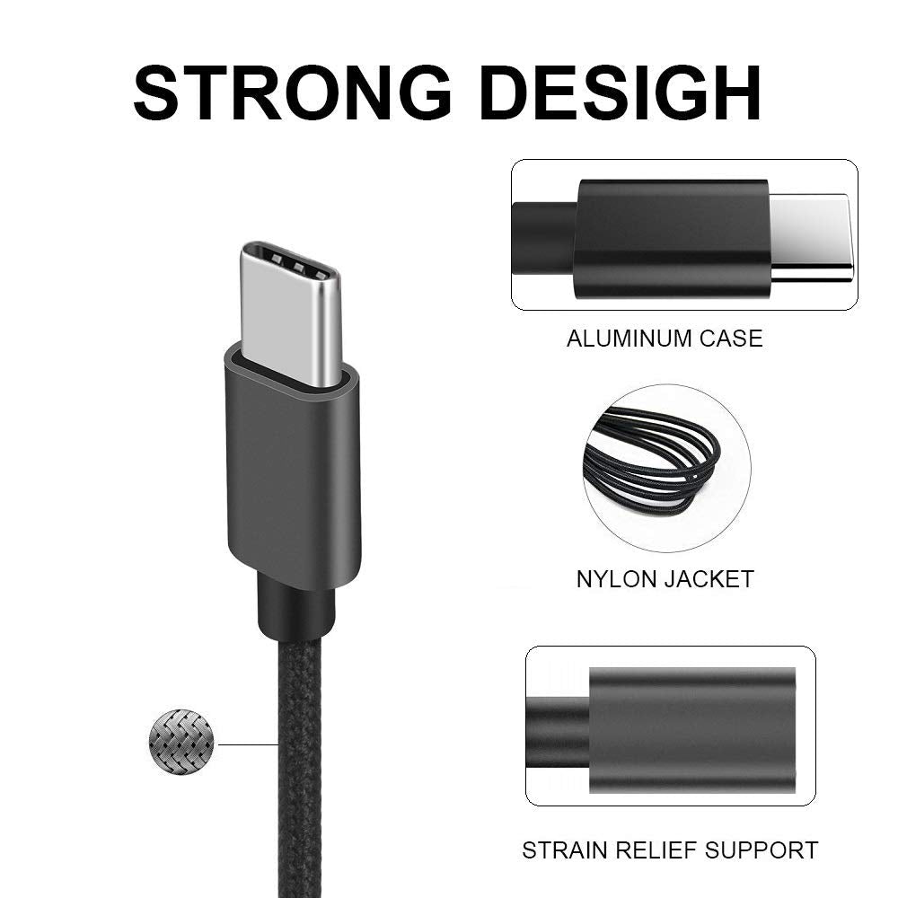 Yosou USB C Charger Cable 2M 2Pack USB A to USB C Type C Charger Fast Charging 3A Lead Braided for Samsung Galaxy S22 S21 S20,Pixel 8 7 6,PS5,Switch