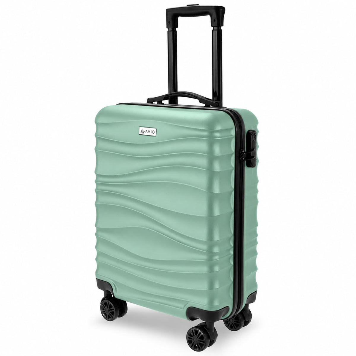 Avio Carry-On Cabin Luggage 55x40x20cm | Hard Shell Suitcase 4 Wheels