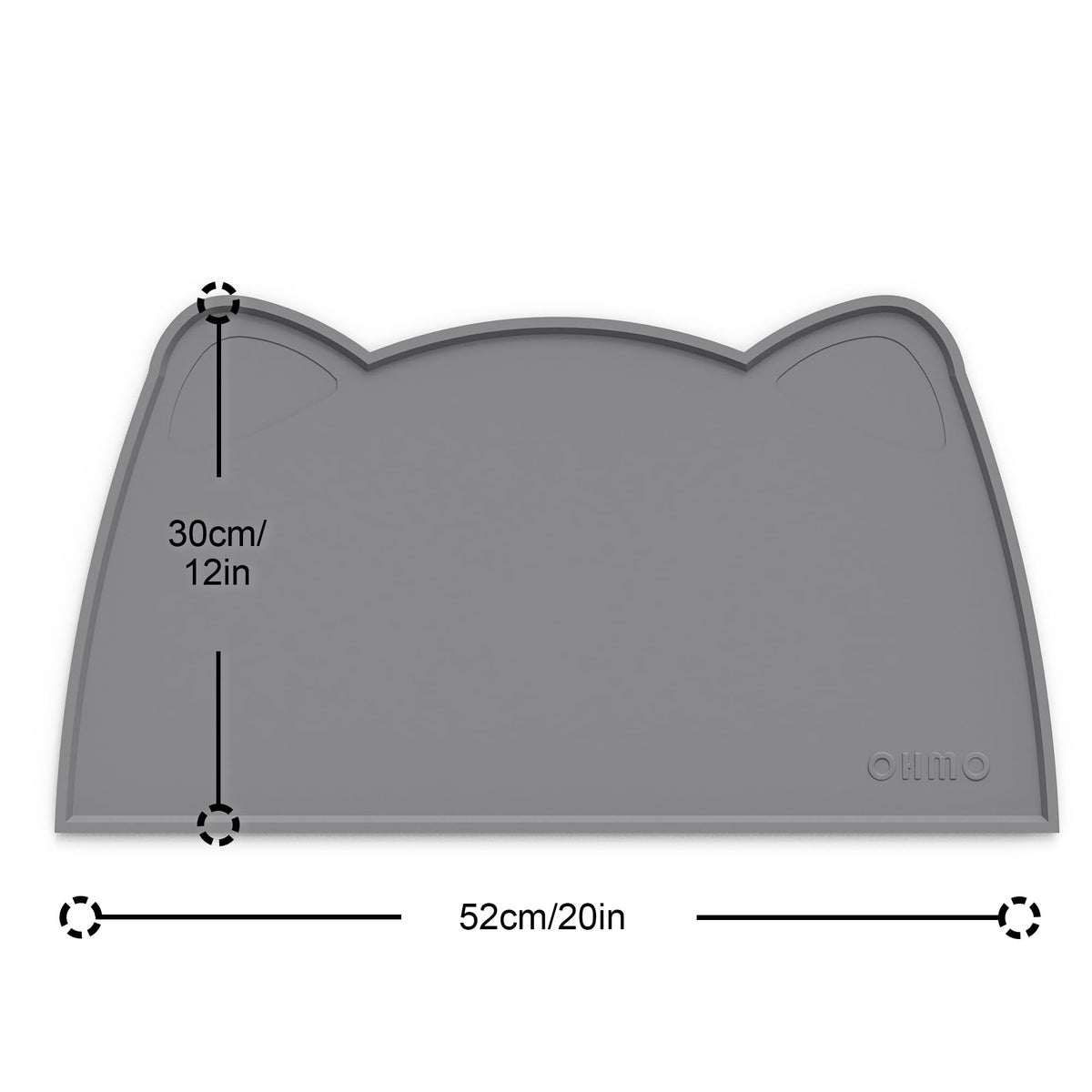 OHMO Silicone Cat Food Mat for Food&Water Bowls, 46x25cm, Camo Green