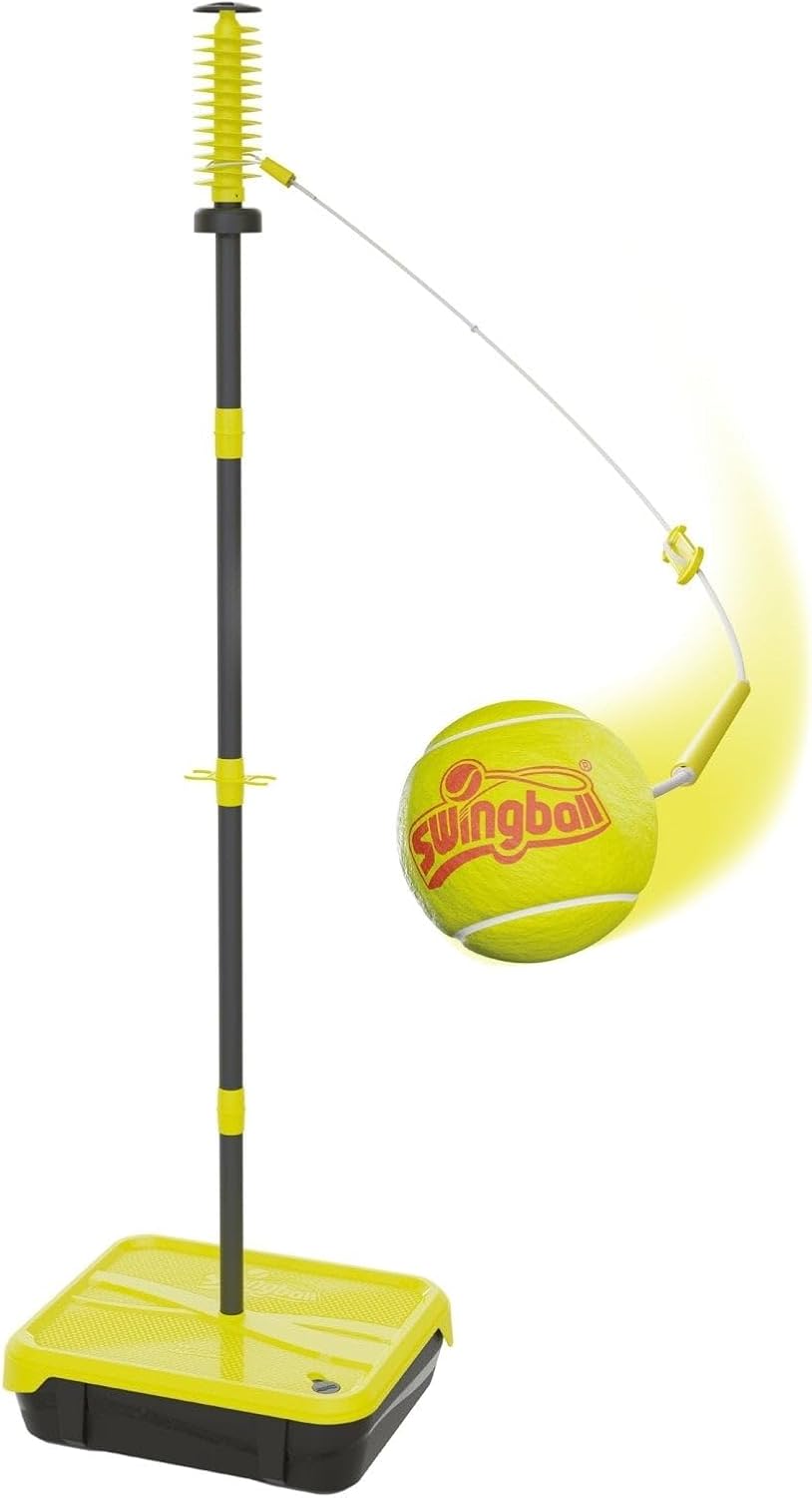 Swingballl PRO All Surface Tennis Ball Game Set, Swingball's Ultimate Outdoor Family Game for Ages 6+ to Adults, Real Tennis Ball and 2 Power Bats, Superior All Surface Base, Adjustable Height to 1.8M