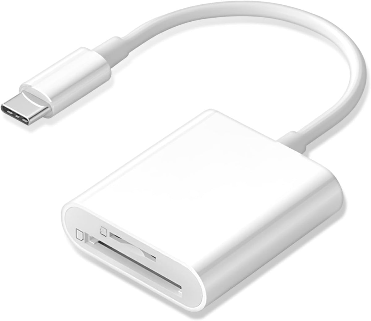 La Brodée USB C SD Card Reader for iPhone, Dual Slot Memory Card Reader