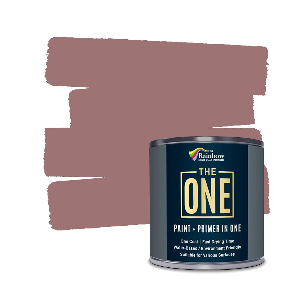 THE ONE All-In-One Paint & Primer - Black Matt, 250 ml | Multi-Surface 1 Coat Formula | Easy Indoor & Outdoor Decorating for Home & Garden Walls, Floors & Furniture | Durable, Water-Based & Low VOC