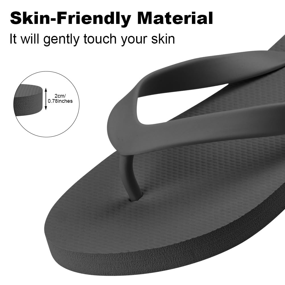 Aomig Unisex Flip Flops Ladies Girls Mens Flatform Beach Flip-Flop Slim Rubber Flip Flops Women's Yoga Mat Comfortable Beach Platform Sandals Slip-Resistant Flat Flip Flops