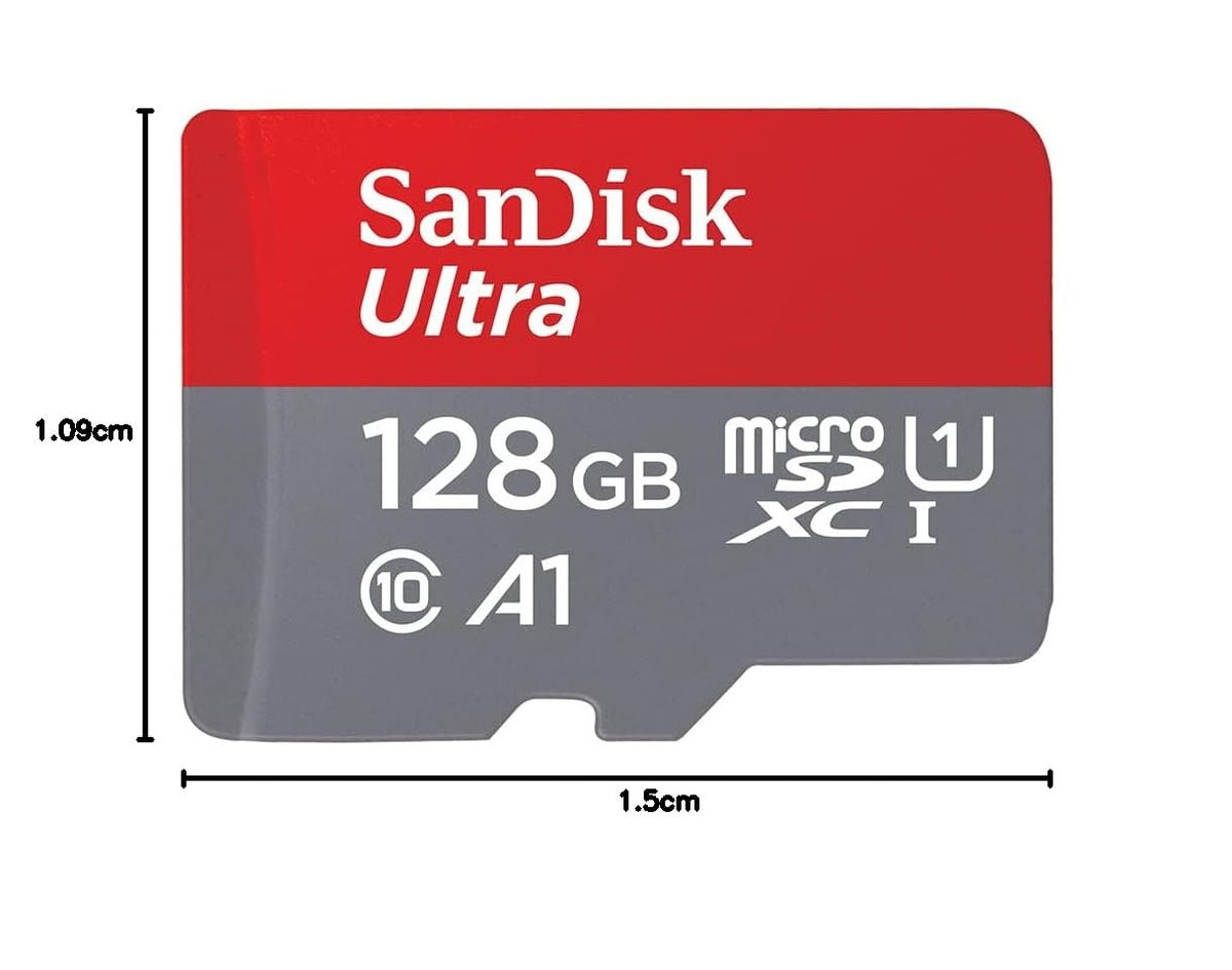 SANDISK Ultra micro SD Card + Adapter 256GB, Up to 150MB/s Read Speeds