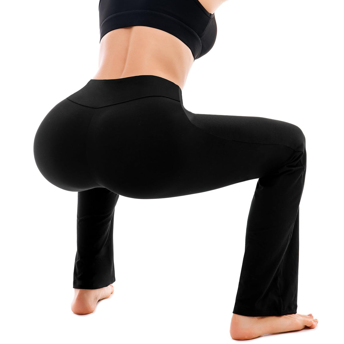 SINOPHANT Yoga Pants for Women Flared Leggings High Waisted Bootcut Trousers Womens Gym Wide Leg Workout Stretchy