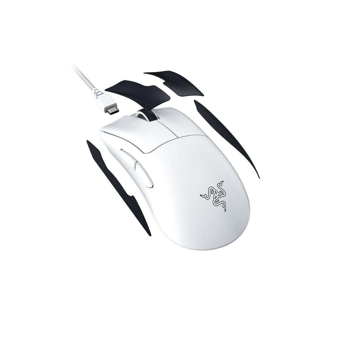 Razer DeathAdder Essential (2021) - Wired Gaming Mouse (Optical Sensor, 6400 DPI, 5 Programmable Buttons, Ergonomic Form Factor) White