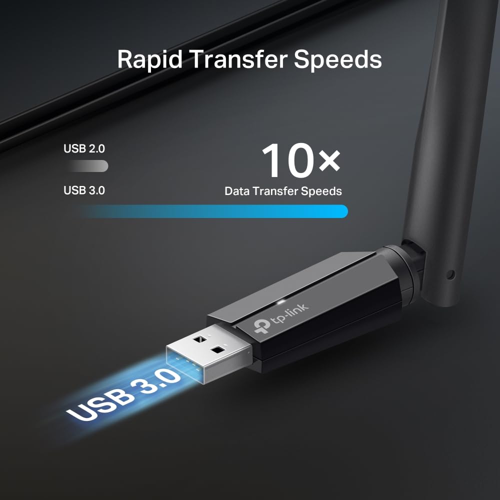 TP-Link Archer T3U Plus AC1300 WiFi Dongle, USB WiFi Adapter for PC