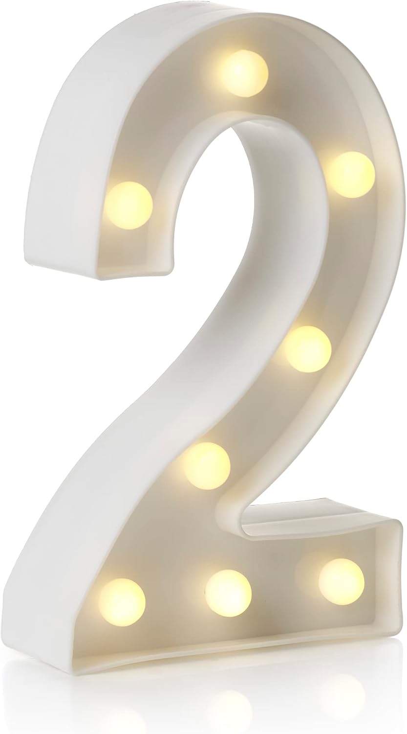 Auraglow LED Light Up Letter C Sign, Battery Powered Party Decoration