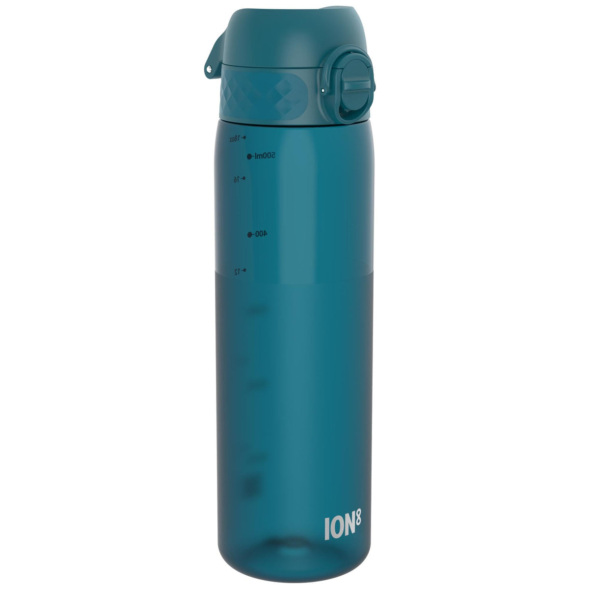Ion8 Water Bottle, 500 ml/18 oz, Leak Proof, Easy to Open, Secure Lock, Dishwasher Safe, Hygienic Flip Cover, Carry Handle, Fits Cup Holders, Easy Clean, Hot Pink