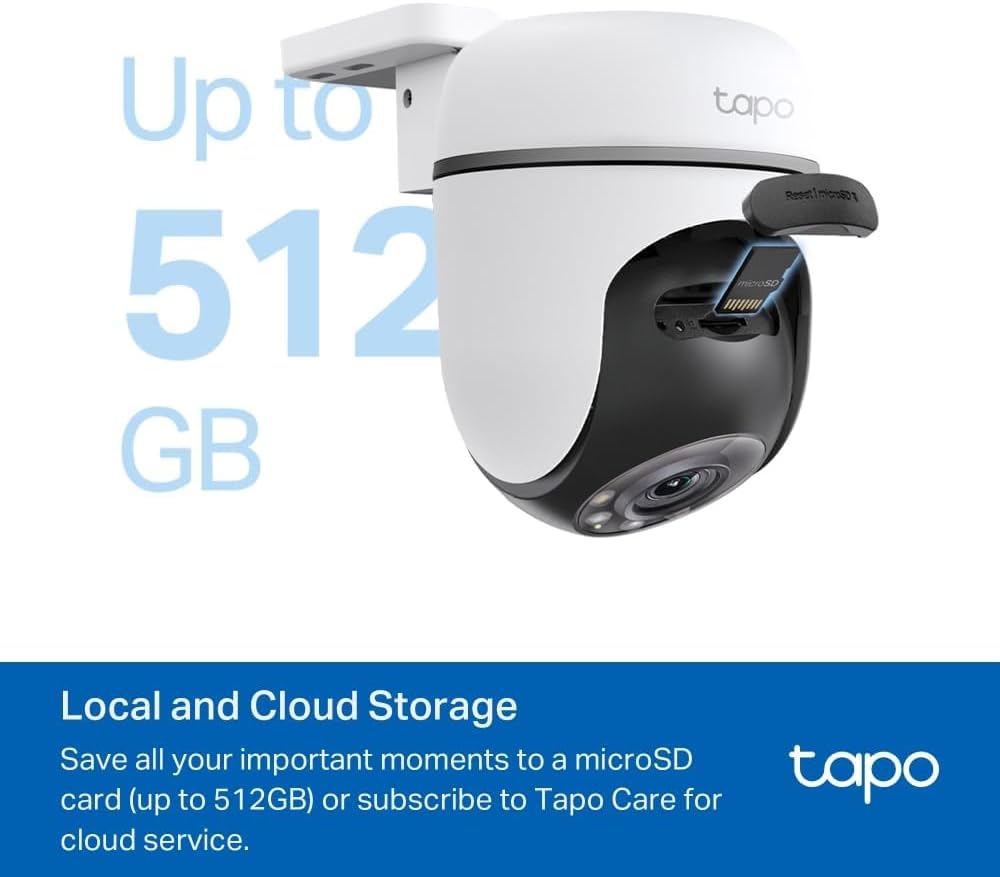 Tapo TC40 Pan/Tilt Smart Security Outdoor Camera, Full HD, 360° Person Detection Motion Tracking, Color Night Vision, WiFi Camera No Monthly Fee, Two-Way Talk, IP65, Works with Alexa and Google