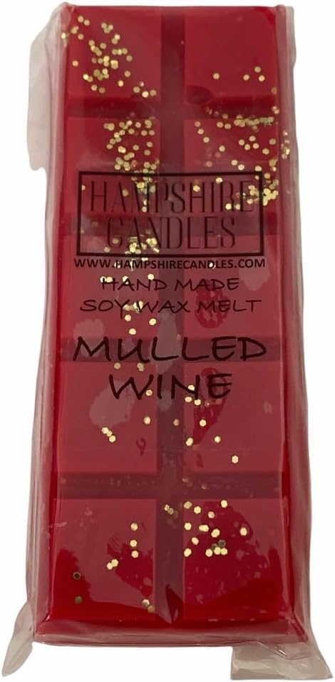 Mulled Wine Christmas Wax Melts | Highly Scented | Soy Wax, Cruelty & Vegan Free | Handmade (Approx. 50g) (2 Bars)