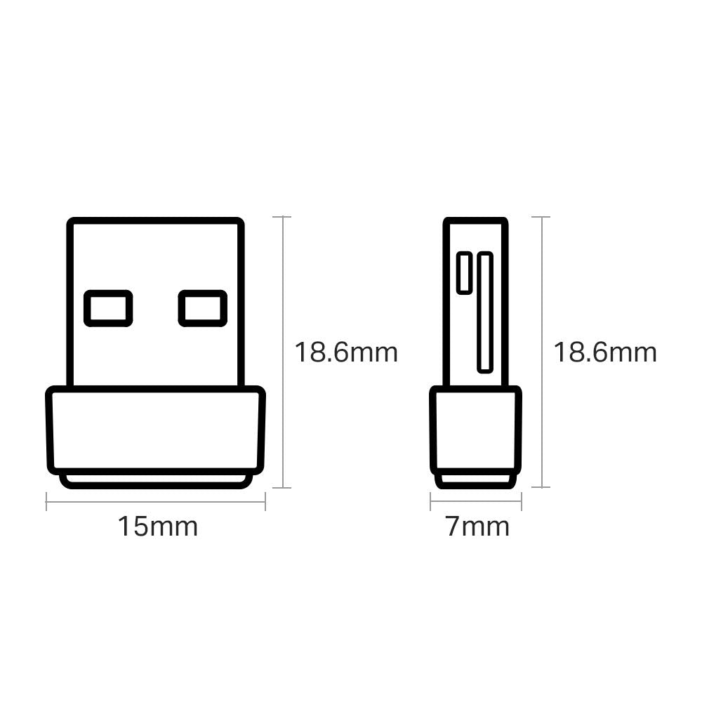 TP-Link Archer T2U Nano AC600 WiFi Dongle, Nano USB WiFi Adapter for PC