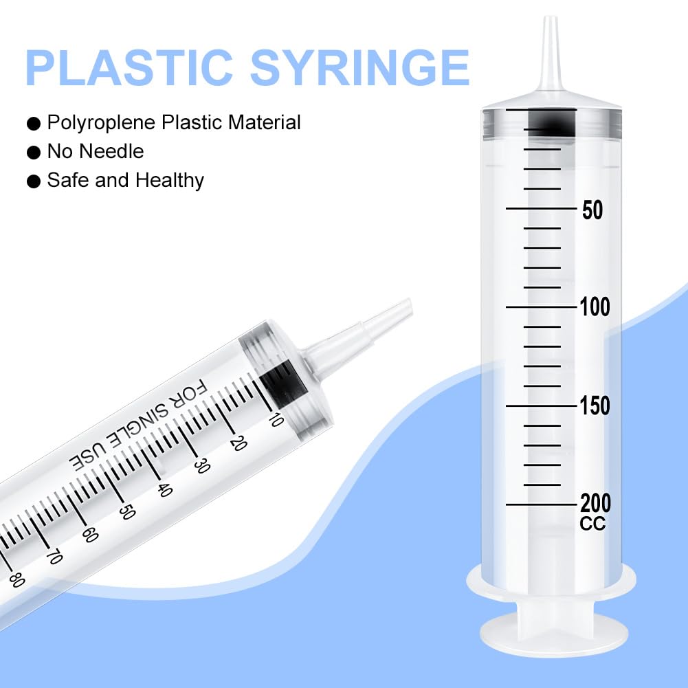 OFFCUP Plastic Syringes, 3pcs 20ML No Needle Syringe Individually Packaged