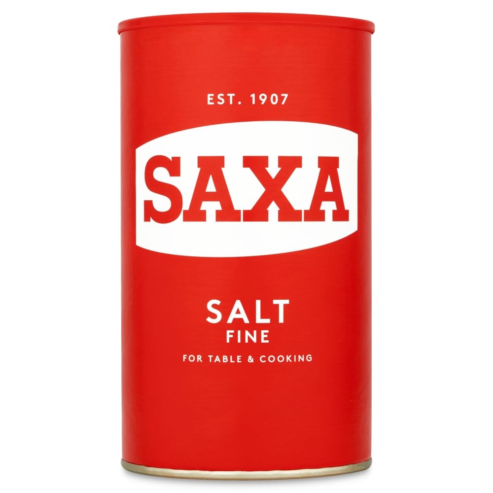 Saxa Fine Table Salt for Table & Cooking, 750 g Drum (1-Pack)