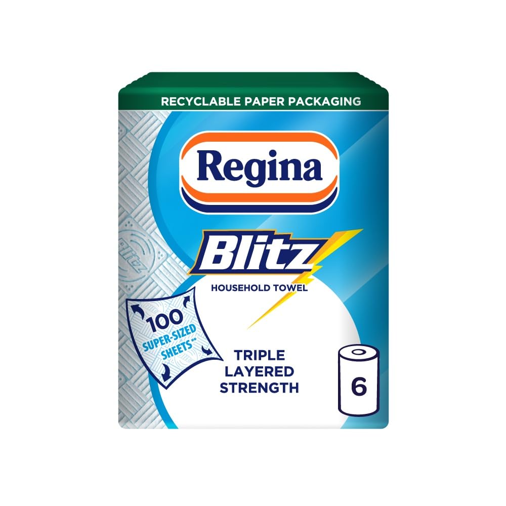 Regina Blitz, 8 Rolls of Household Towel, 3-Ply