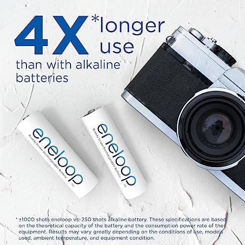 eneloop Rechargeable AAA Batteries (8 Pack) 800 mAh NiMH