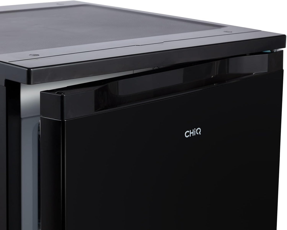 CHiQ 145L Upright Freezer with 4-Star Freezing & Reversible Door Black