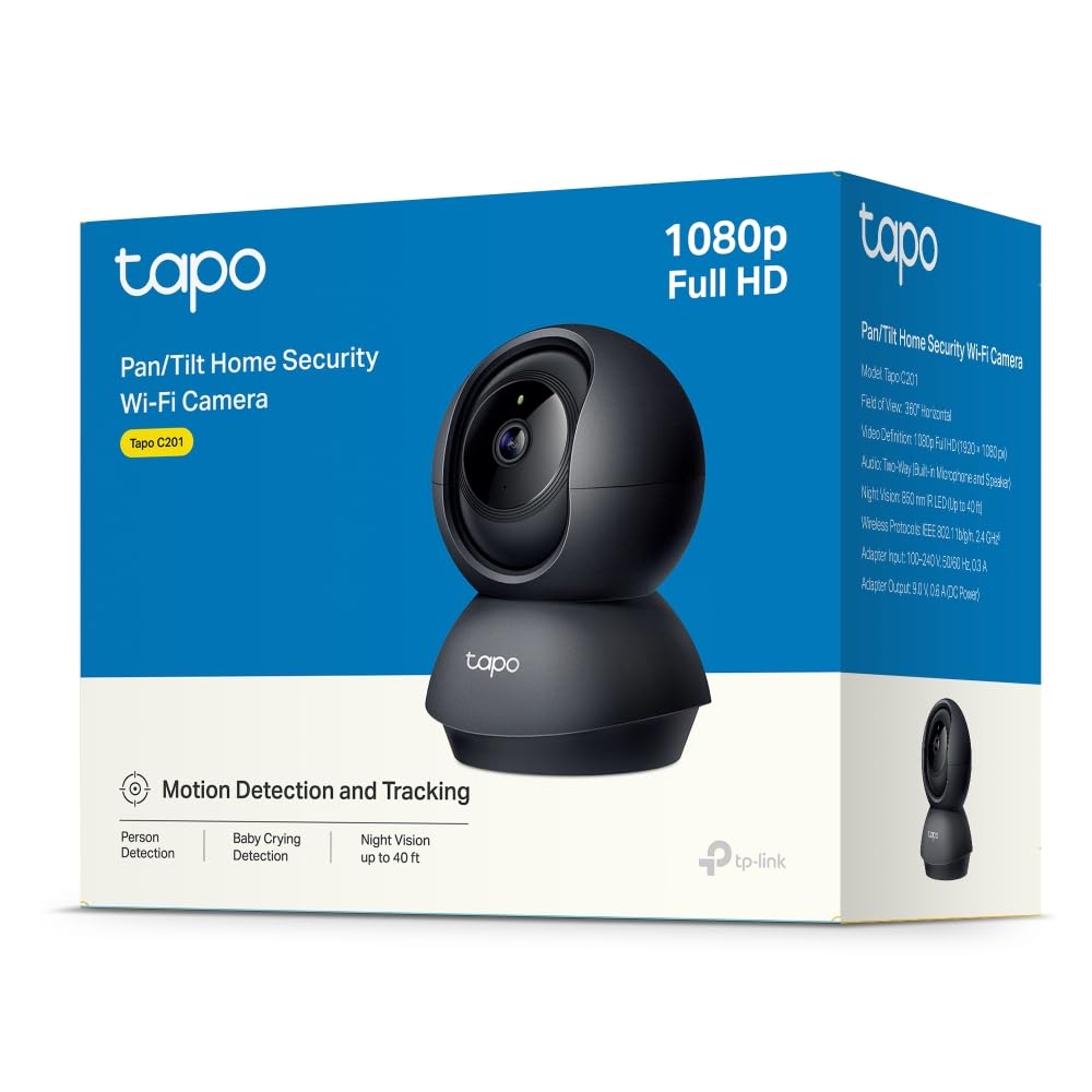 Tapo C200 Full HD Pan/Tilt Indoor Security Camera Pet Camera House Security