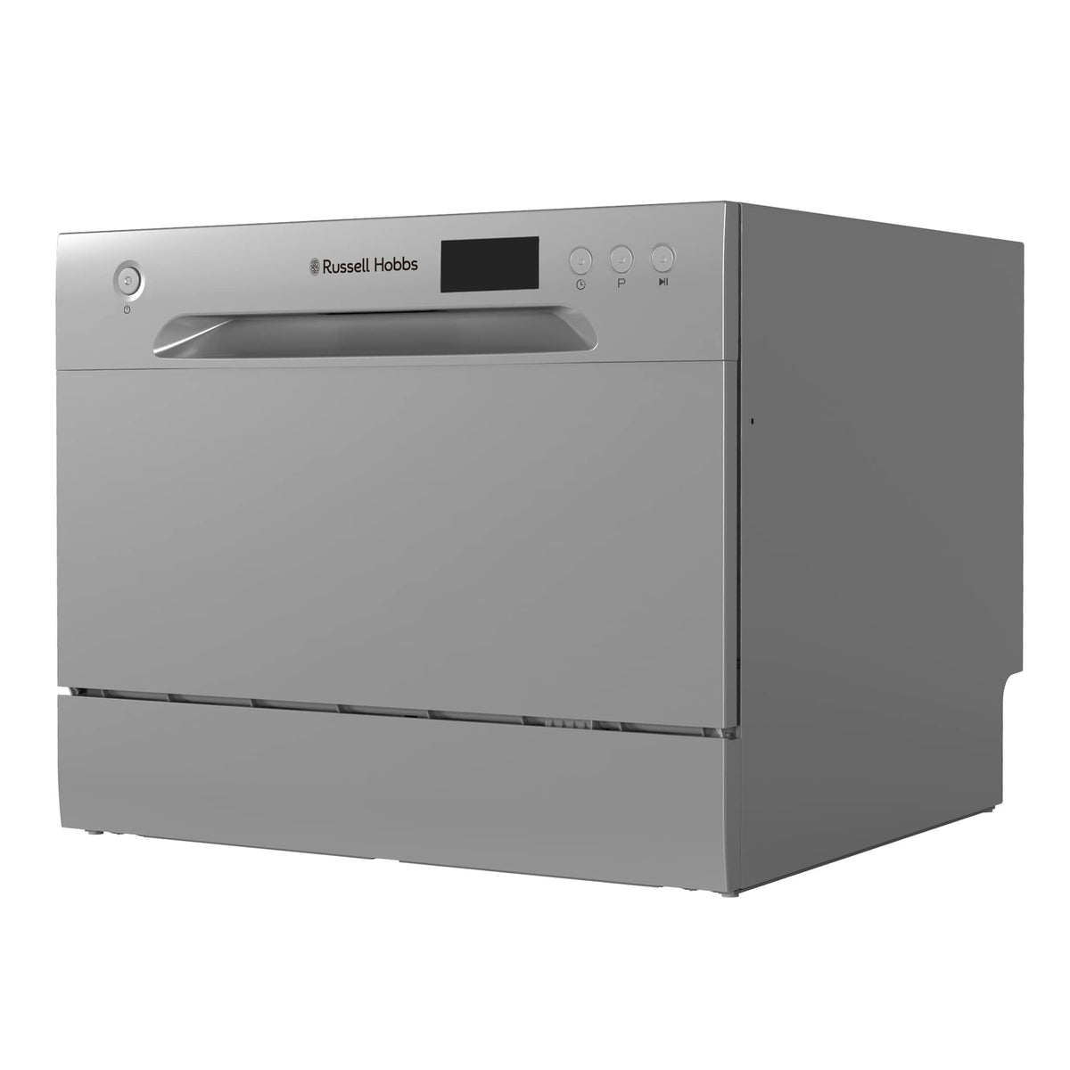 Russell Hobbs Table Top Dishwasher Compact Mini with 6 Place Settings, LED Display, Button Control, 6 Programmes, Portable & Efficient, 24hr Timer, Rinse & Eco Mode in White, RH6TTDW0D1W