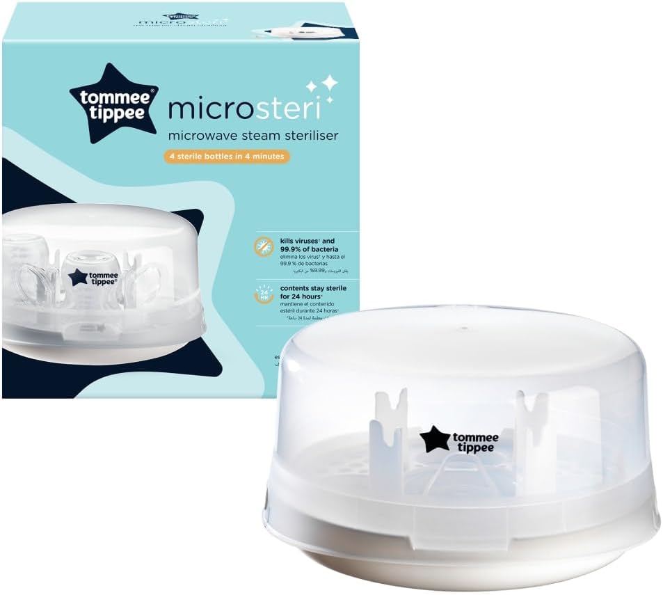 Tommee Tippee Microwave Steam Baby Bottle Steriliser 4-Minute Cycle