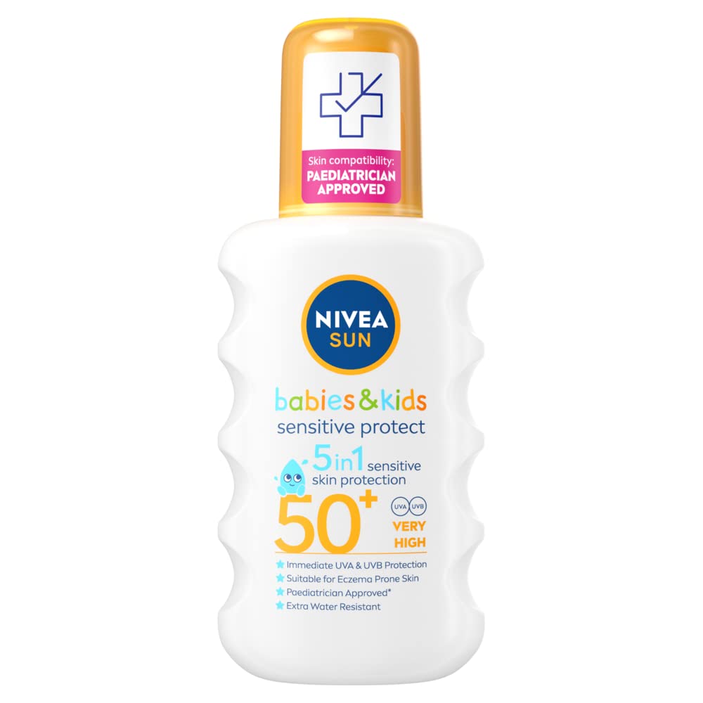 NIVEA SUN Babies and Kids Sensitive Protect Sunscreen Spray SPF 50+, 200 ml