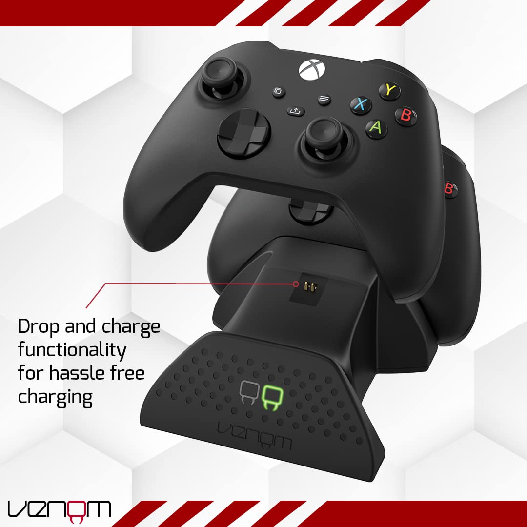 Venom Replacement Battery Packs for Xbox Charging Dock - White (Xbox Series X & S/Xbox One)