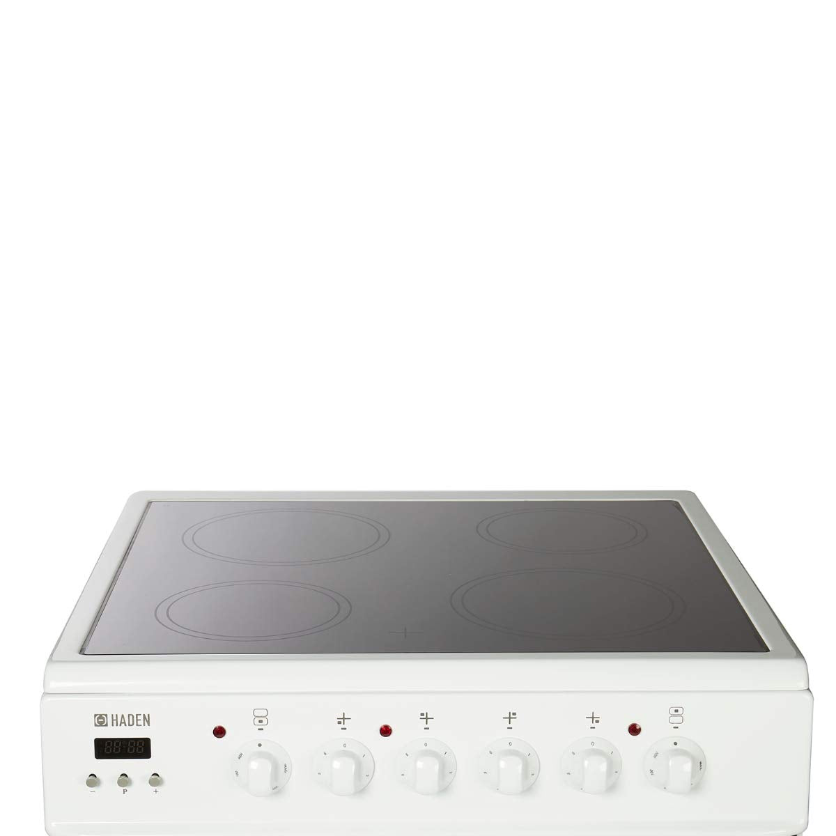 Haden Double Oven 50cm Electric Cooker 4 Zone Ceramic Hob White