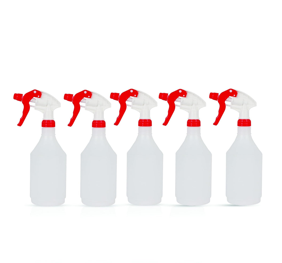 DCS Pack of 10 Plastic Water Spray Bottles for Cleaning 750ml – Hand Trigger Empty Spray Bottles for Gardening and Home Cleaning – Heavy duty Industrial Refillable Mist Spray Bottle (Red)