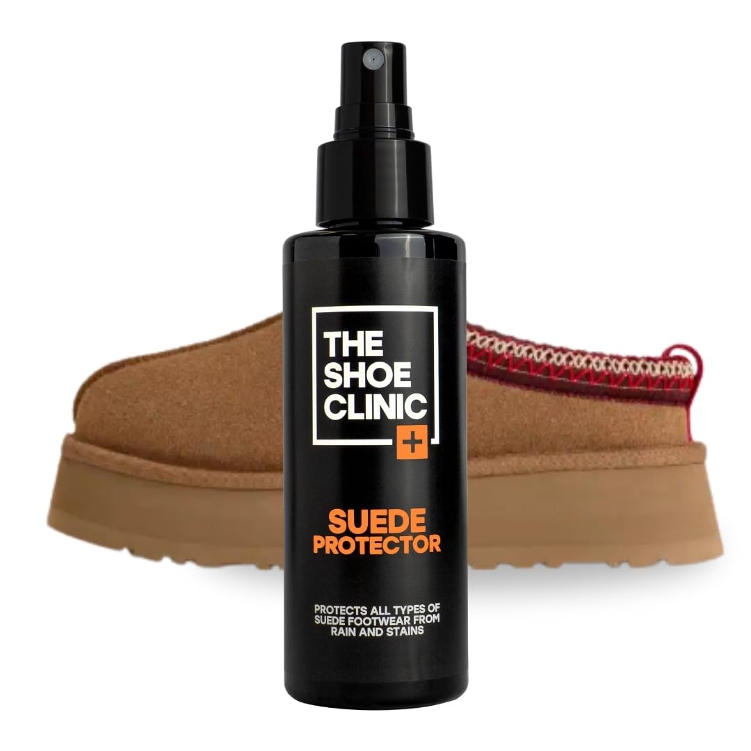 Shoe Clinic Suede Protector Spray for Suede & Nubuck Leather | Stain, Dirt & Rain Water Protection | Waterproof Shoe Protector Spray for Shoes, Boots & Trainers | 125ml