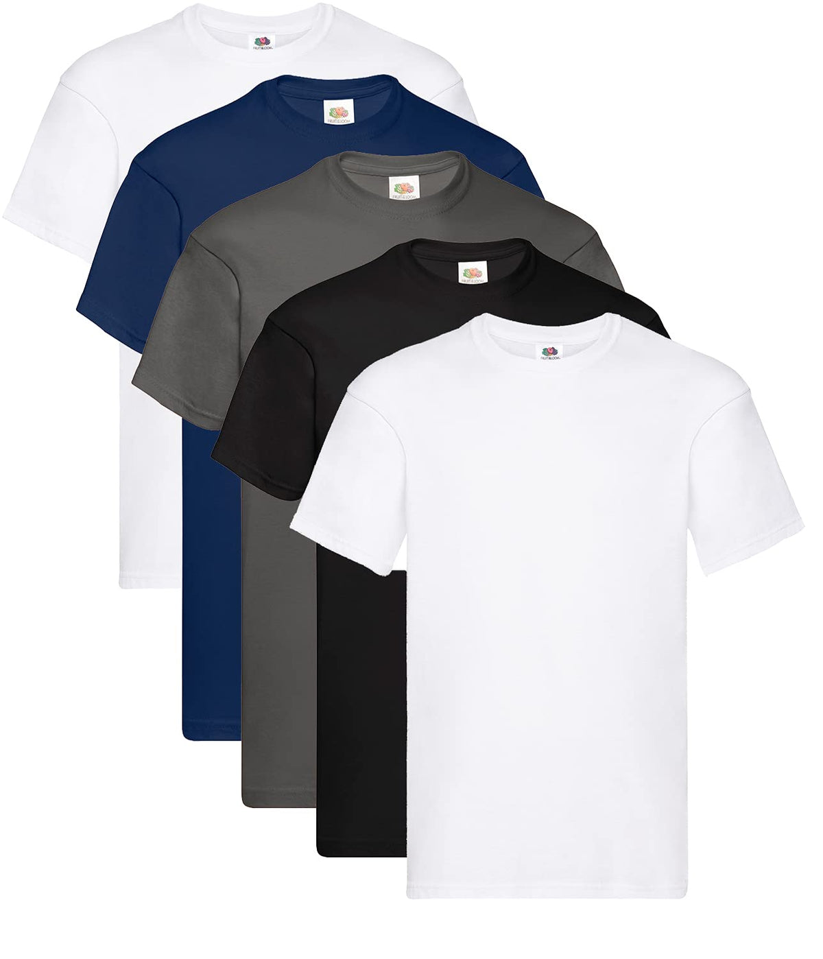 Fruit of the Loom Men's T-Shirt Iconic Tee, Lightweight Ringspun Tee, 5 Pack