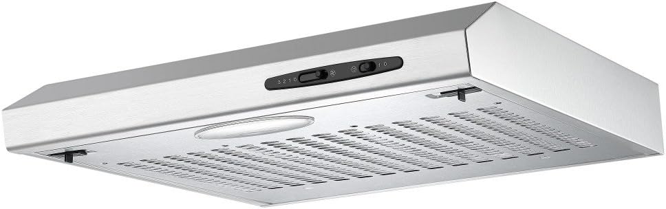 Cookology 50cm Wall Visor Cooker Hood + Ducting Kit - Stainless Steel