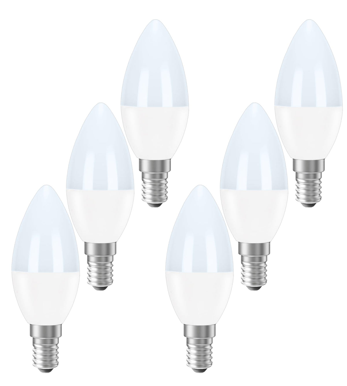 SES E14 Led Light Bulb Warm White,40W Equivalent,Pack of 6