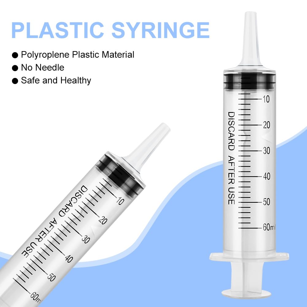 OFFCUP Plastic Syringes, 3pcs 20ML No Needle Syringe Individually Packaged