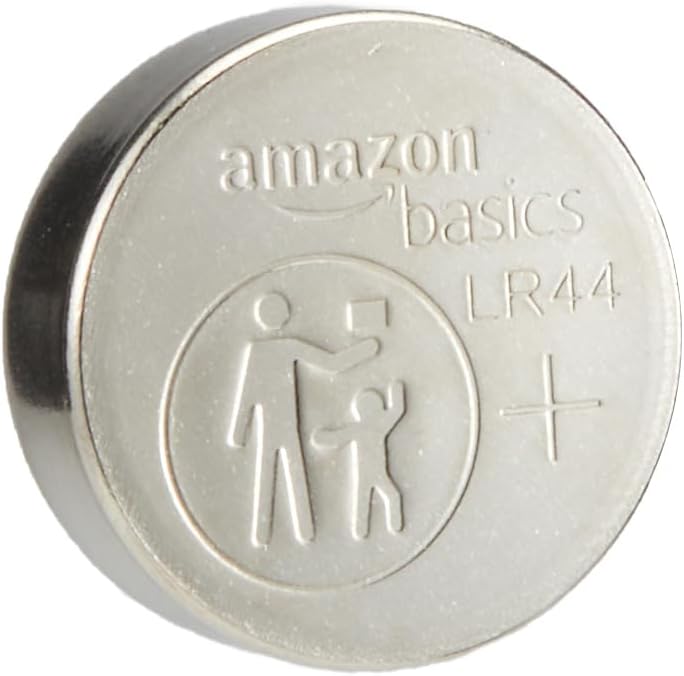 Amazon Basics 6-Pack LR44 Alkaline Button Coin Cell Battery, 1.5 Volt, Long Lasting Power, Mercury-Free,packaging may vary