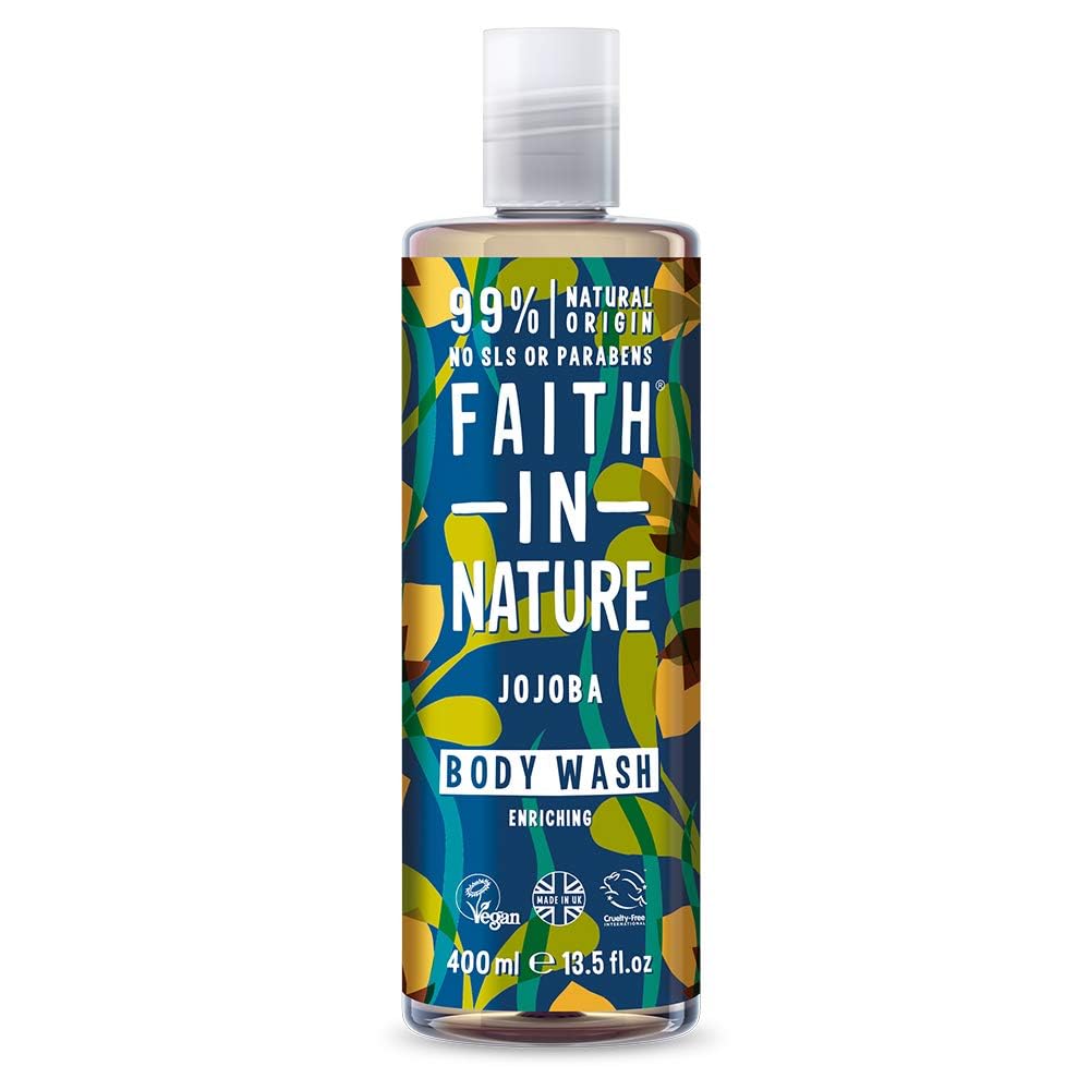 Faith In Nature Natural Fragrance Free Body Wash, Sensitive, Vegan and Cruelty Free, No SLS or Parabens, 400 ml