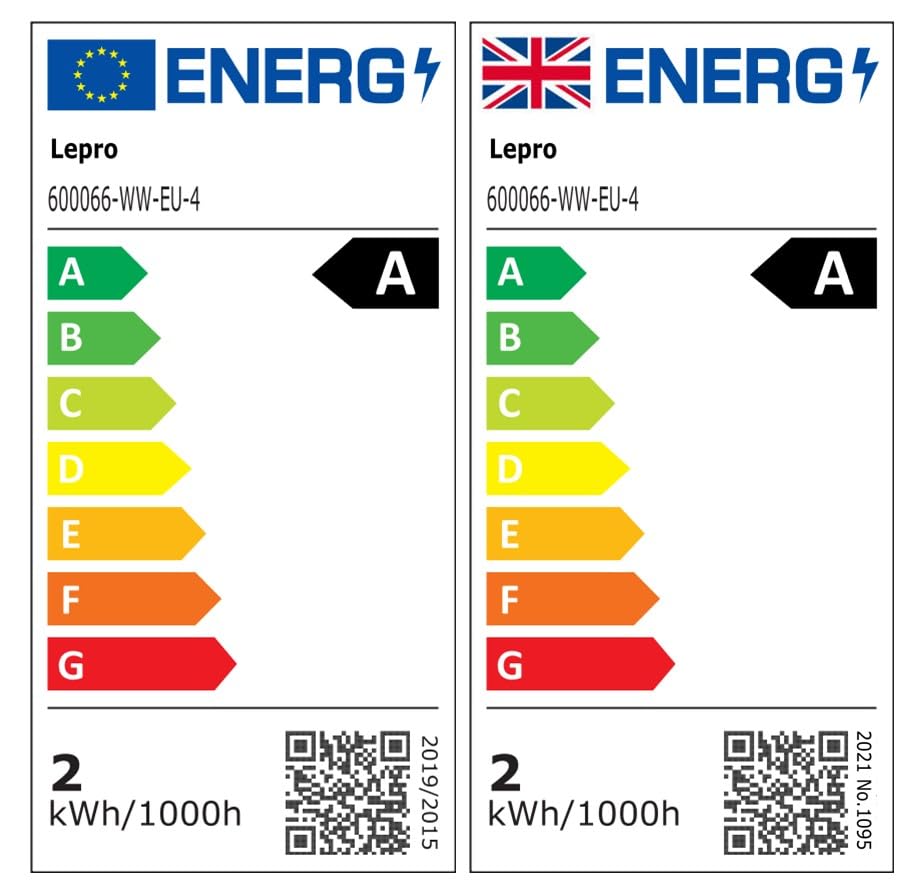 Lepro E14 Golf Ball Bulb A-Rated, Warm White, 2.2W = 40W, 470LM, Pack of 2