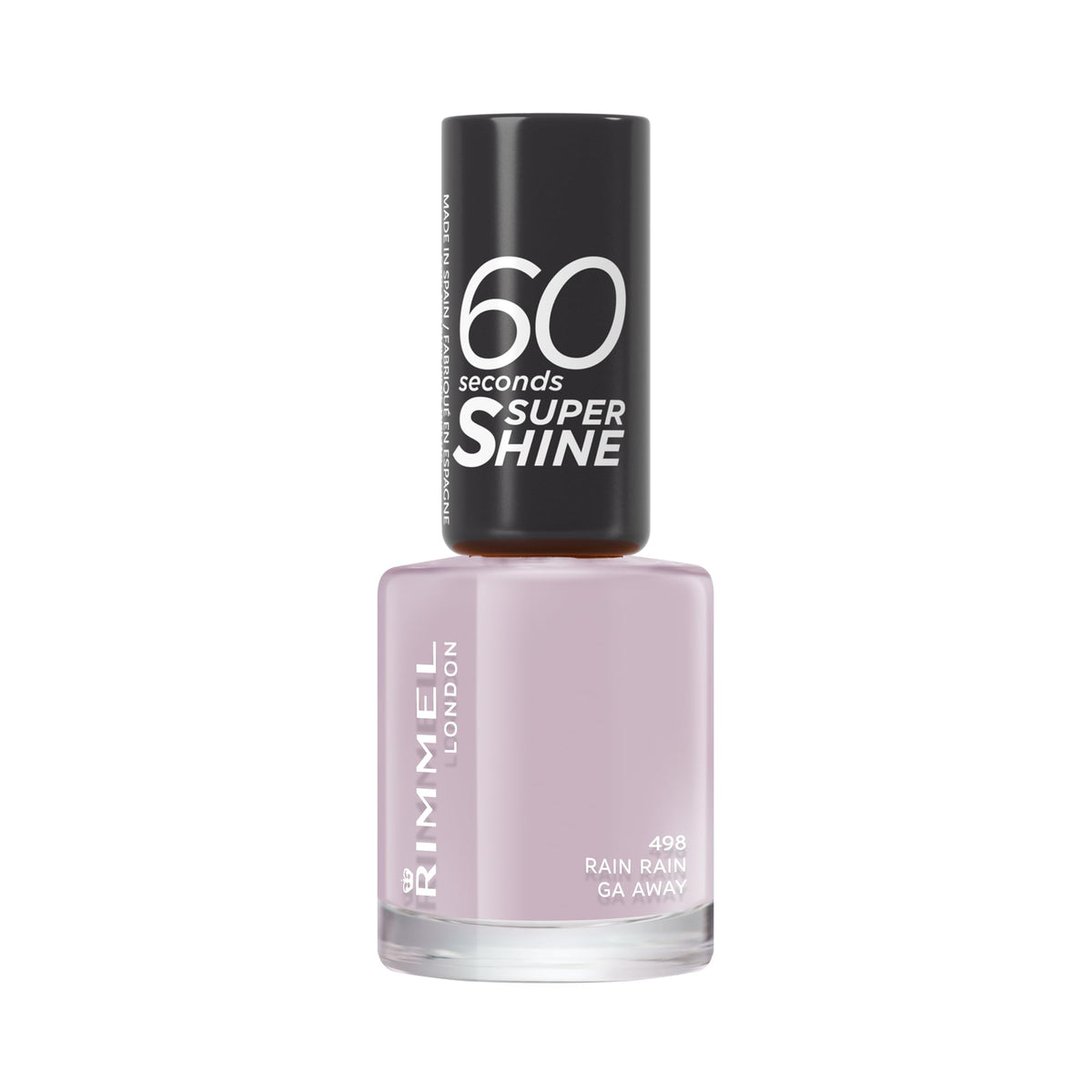 Rimmel 60 Seconds Super Shine Nail Polish, 740 Clear, Quick-Dry Nail Polish, Ultra-Shiny Finish, Easy to Apply, Vibrant Colour, Long-Wearing, Improved Formula, Vegan, 8ml